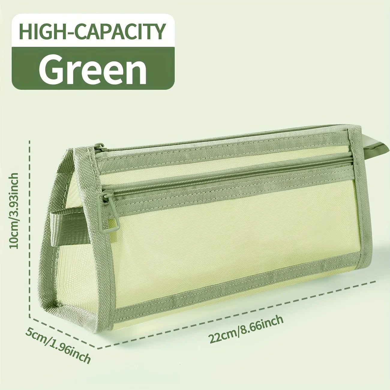 Clear Mesh Pencil Case  DoubleLayer Pencil Pouch  Travel Pen Bag Organizer 6
