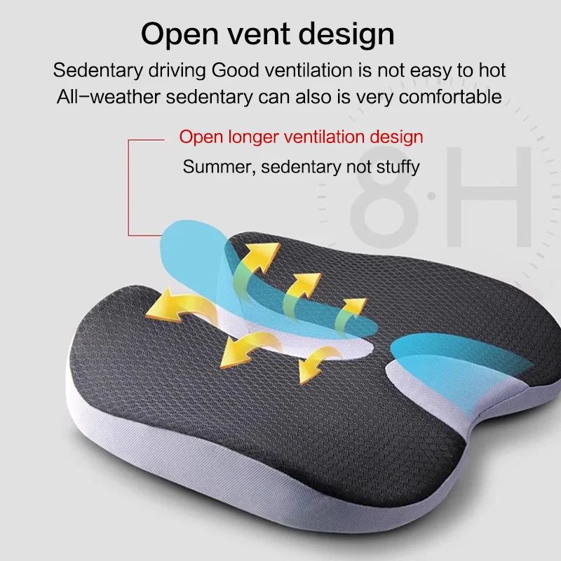 Premium Orthopedic Memory Foam Seat Cushion  Tailbone  Sciatica Pain Relief Coccyx Cushion 2
