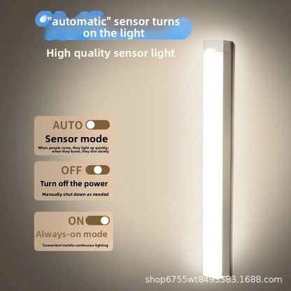 30CM Rechargeable Motion Sensor LED Bar Light Magnetic Cordless Cabinet Lamp 1