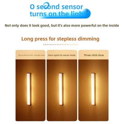 30CM Rechargeable Motion Sensor LED Bar Light Magnetic Cordless Cabinet Lamp 5