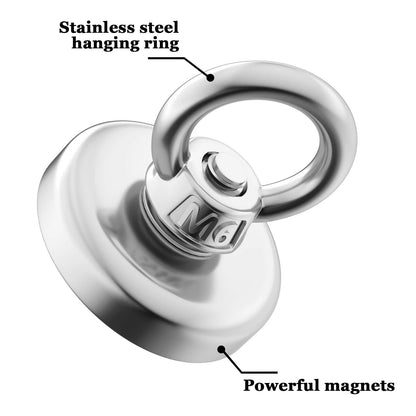 Super Strong Neodymium Fishing Magnet Heavy Duty Salvage Magnet With Eyebolt 9