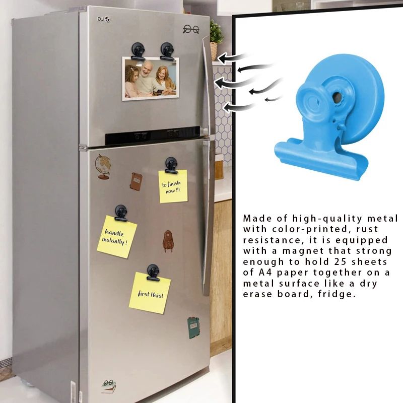 5 Pack Strong Magnetic Clips For Fridge Whiteboard And Locker Organization 3