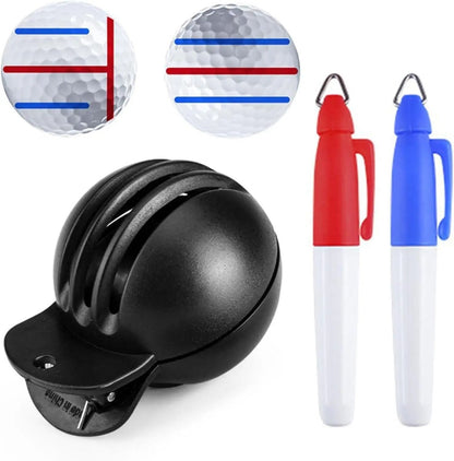 Fade Resistant Golf Ball Liner  Alignment Tool With Two Stamp Markers 2