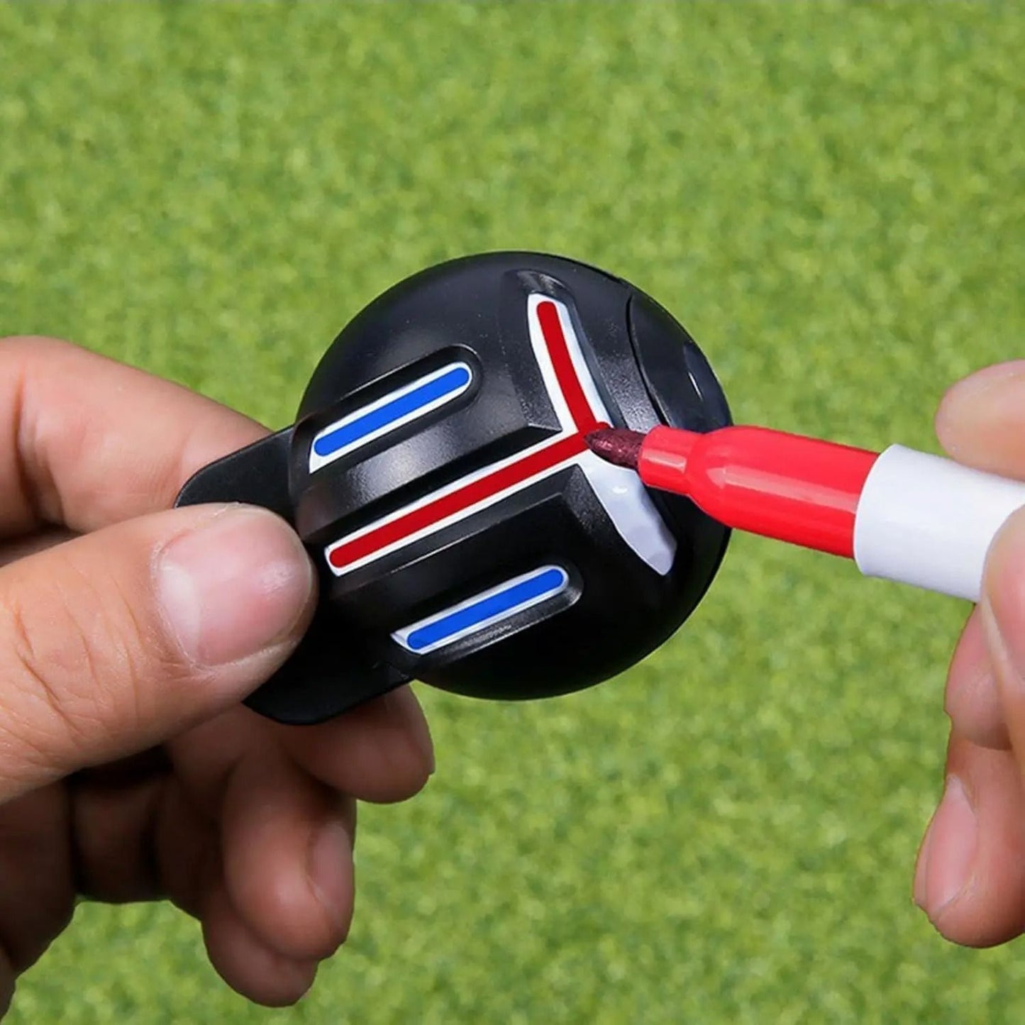 Fade Resistant Golf Ball Liner  Alignment Tool With Two Stamp Markers 3