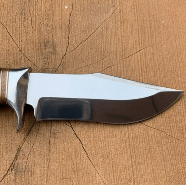 Custom Handmade D2 Steel Hunting Knife  Stag Antler Crown Handle  Leather Sheath  Full Tang 9 Outdo 2