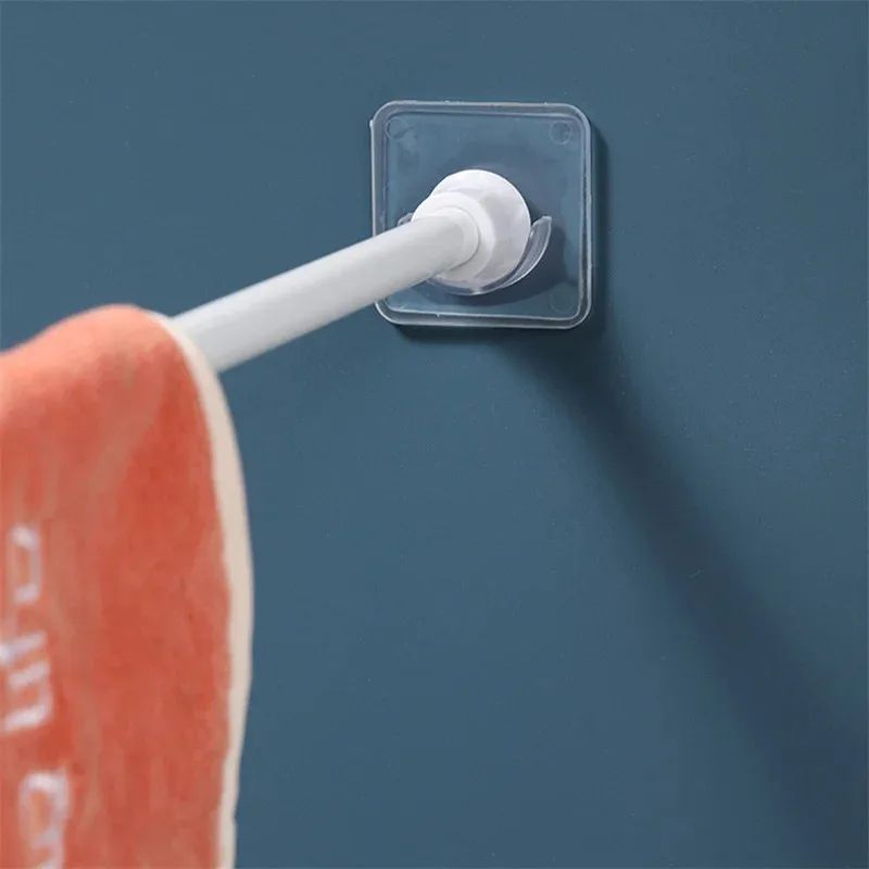 PunchFree Telescopic Pole Support Bracket Adjustable NailFree Rod Holder Wall Hooks 268Pcs 5