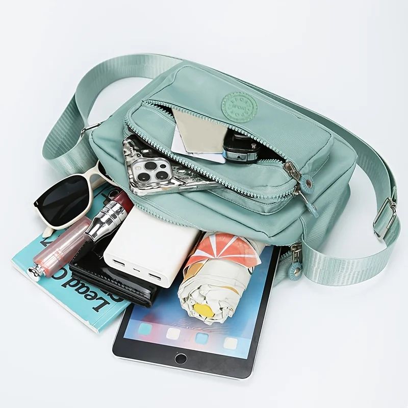 Everyday Mint Nylon Crossbody  Lightweight Adjustable Shoulder Bag 3