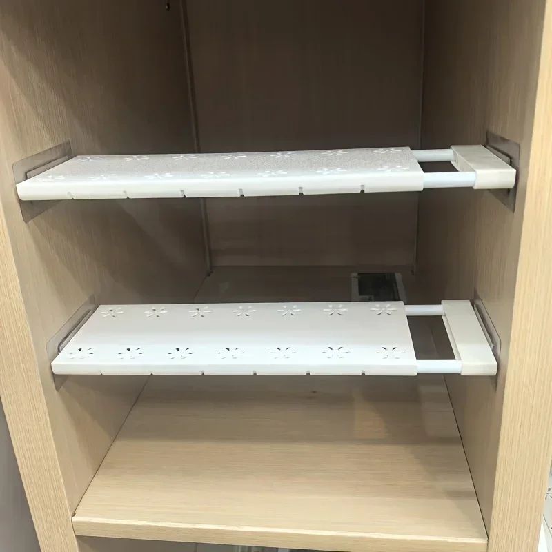 ExtendFit NoDrill Adjustable Shelf Organizer  Telescopic Storage Rack For Kitchen Closet  Bathroom 2