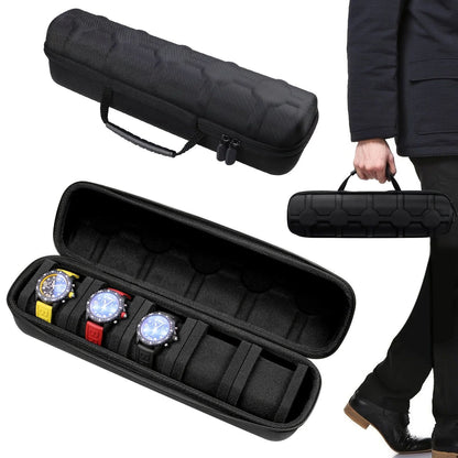 Deluxe 5Slot Hard Shell Watch Organizer Case  Travel Storage  Smartwatch Box 1