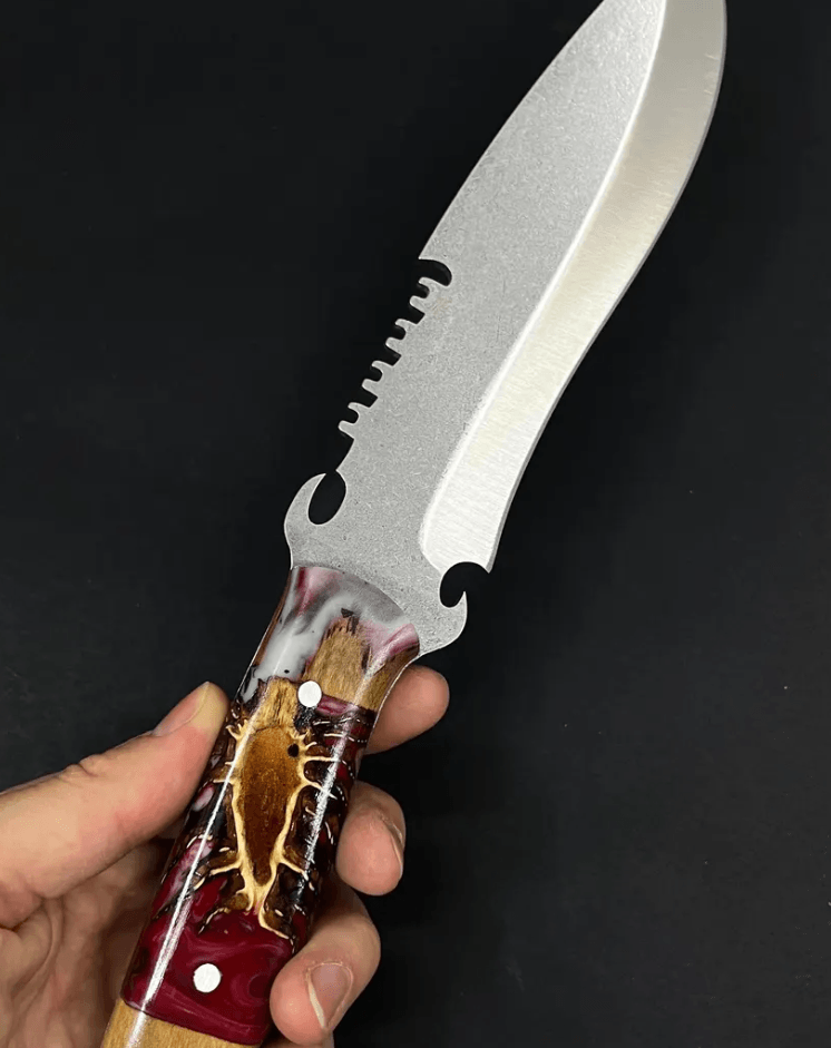buynow resin wood camping knife custom engraving