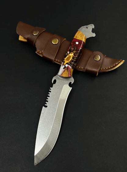 buynow resin wood camping knife custom engraving