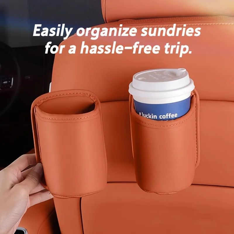 CarEase FauxLeather ClipOn Cup  Storage Holder 2