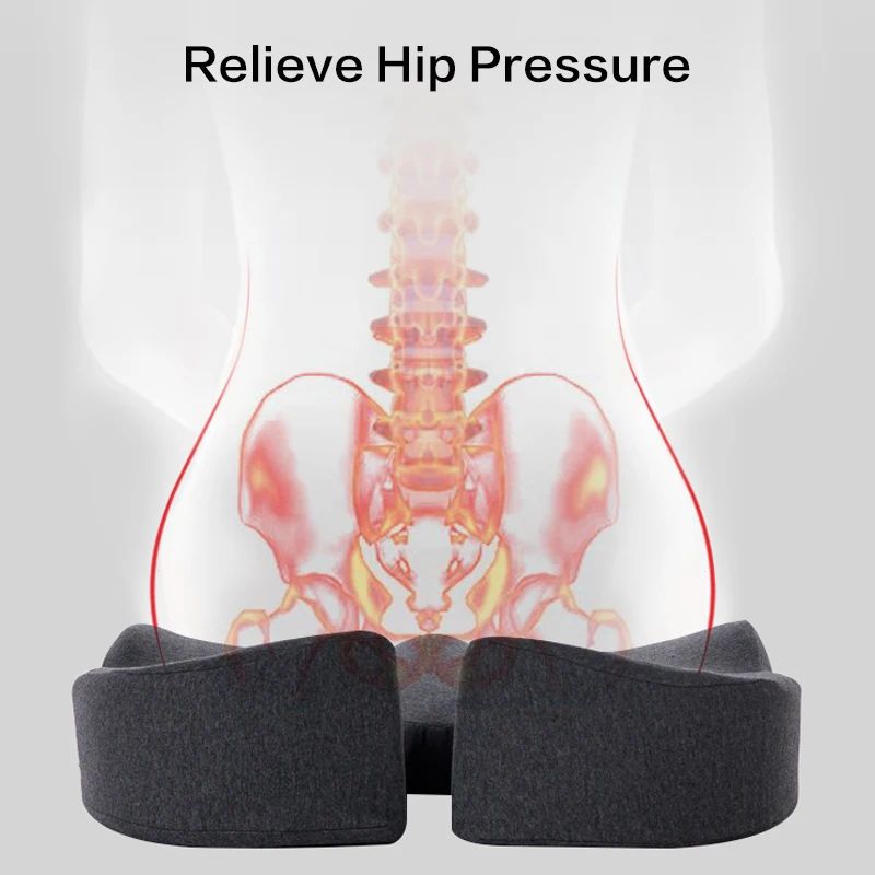 ErgoRest MemoryFoam Seat Cushion  Comfort  Tailbone Relief For Long Sitting 2