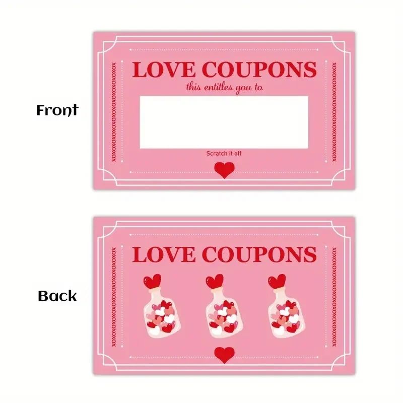 30 Pack Pink Lucky Scratch Cards For Party Games Surprise Gifts And Fun Interactions 2