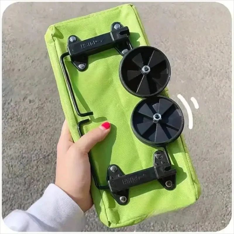 Foldable Portable Shopping Cart with Wheels Lightweight Backpack-Style Hand Cart