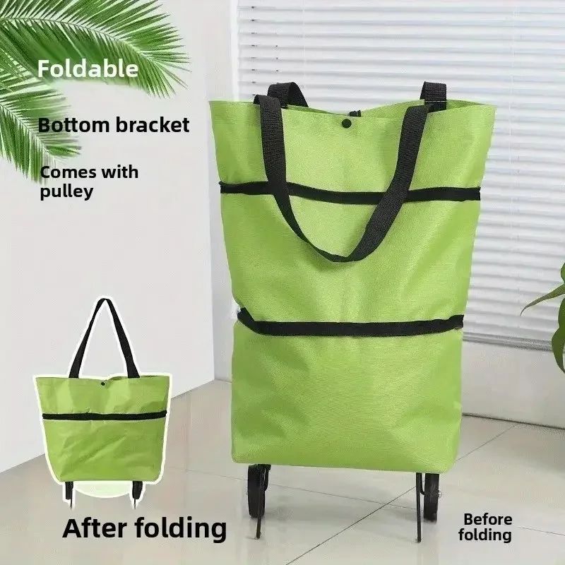 Foldable Portable Shopping Cart With Wheels Lightweight BackpackStyle Hand Cart 7