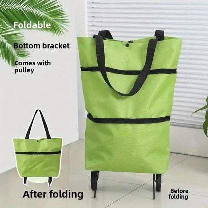 Foldable Portable Shopping Cart With Wheels Lightweight BackpackStyle Hand Cart 7