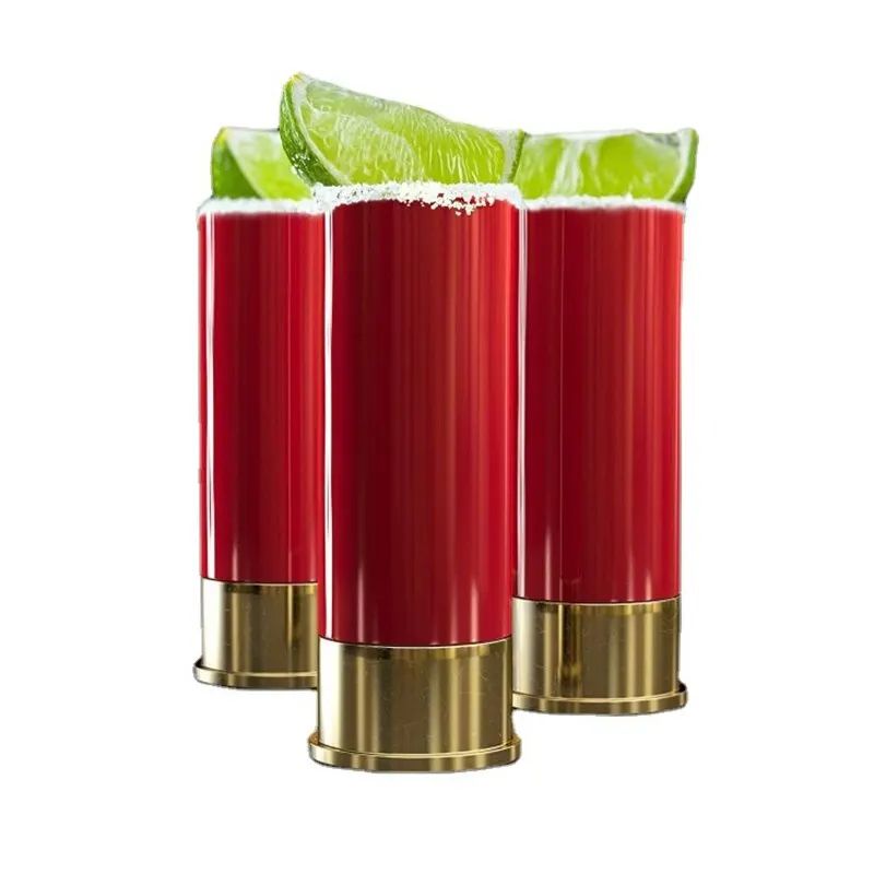 BoldShell Shotgun Glass Set  4Piece 12Gauge Plastic Shot Glasses 2