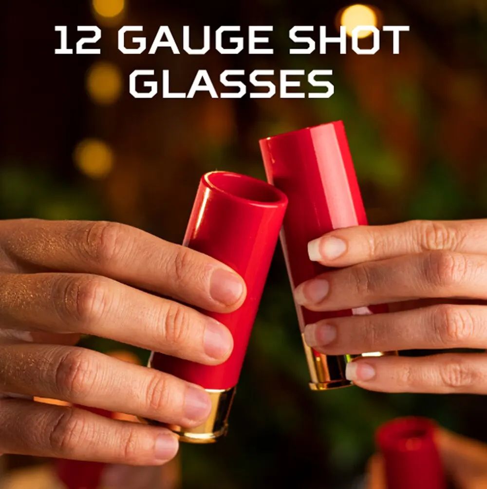 BoldShell Shotgun Glass Set  4Piece 12Gauge Plastic Shot Glasses 3