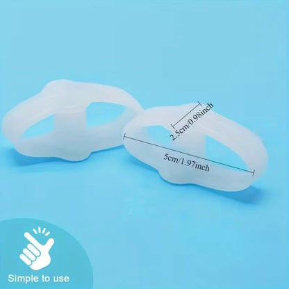6 Pack Silicone Toe Separators Soft Durable Washable Reusable Toe Spacers For Comfort 5