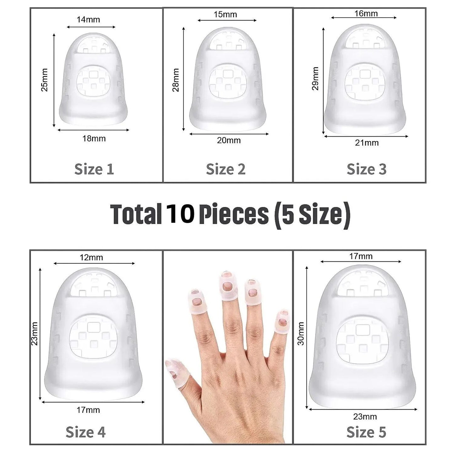 Silicone Guitar Finger Protectors Set  Comfortable AntiSlip Fingertip Guards For PainFree Playing 1