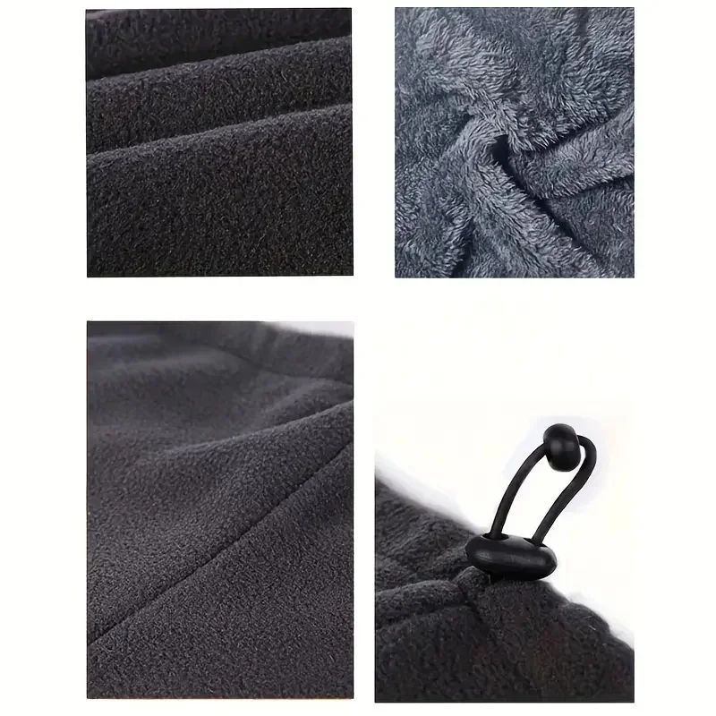 Mens Thermal Neck Gaiter Windproof Breathable Knit With Fleece Lining For Winter Cycling  Outdoors 3