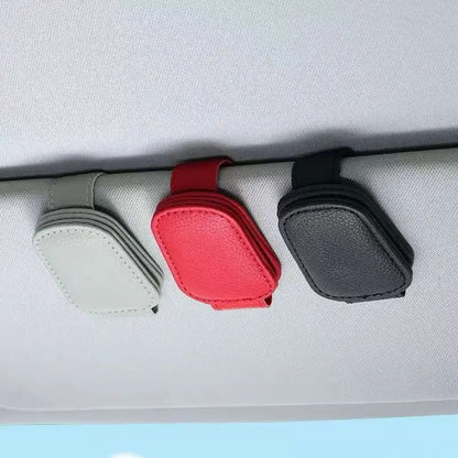 Universal Car Visor Clip Sunglasses Card and Ticket Holder Durable Compact Organizer