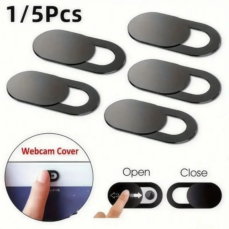 5 Pack ABS Webcam Cover One-Touch Privacy Slider for Laptop Phone and Camera Lenses