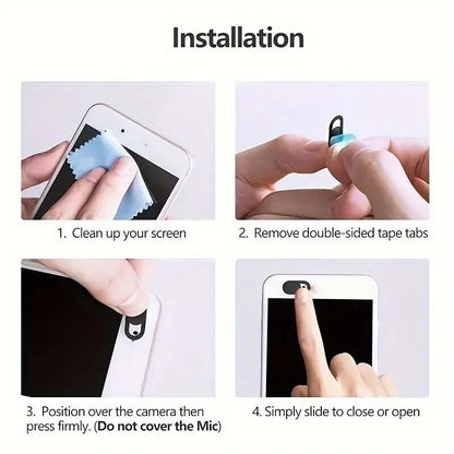 5 Pack ABS Webcam Cover OneTouch Privacy Slider For Laptop Phone And Camera Lenses 2