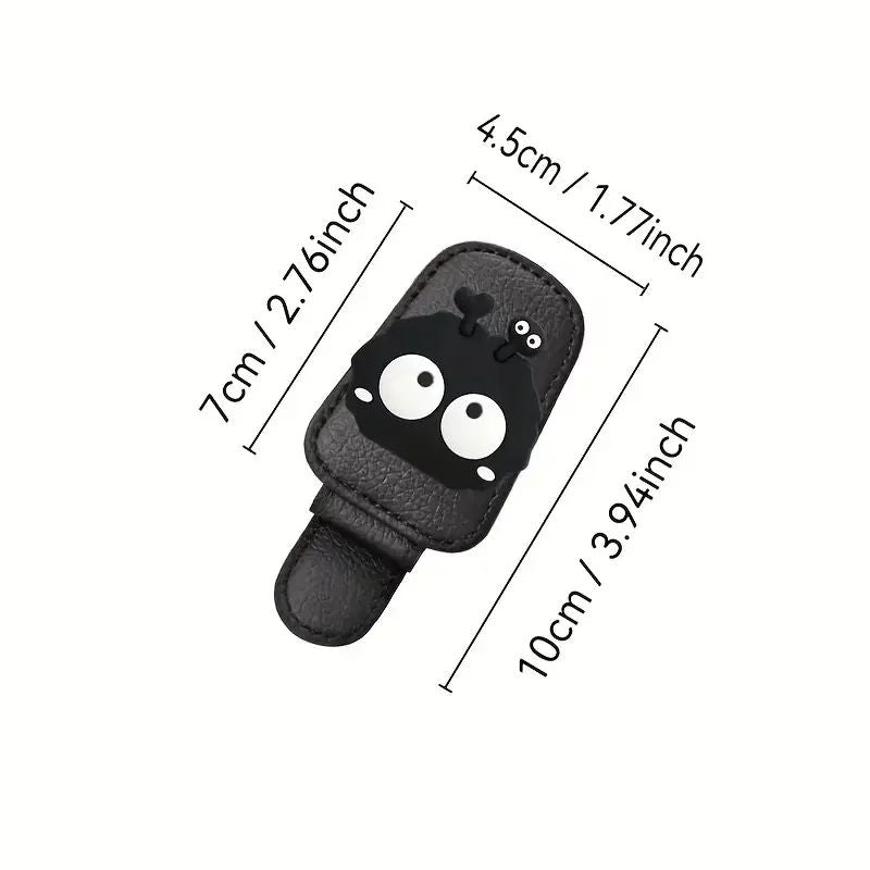 Cute Elf Car Visor Eyewear Holder Clip For Sunglasses And Glasses Fun Car Organizer 4