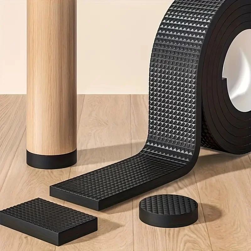 Black Felt Furniture Pads Thick Non-Slip Soundproof Cut-to-Size Floor Protectors