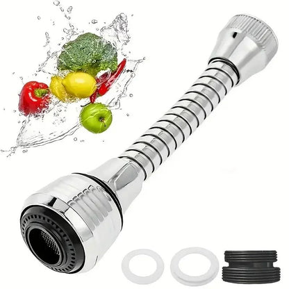 360 Swivel Faucet Extender With 2 Spray Modes SplashProof Flexible Sink Attachment 4