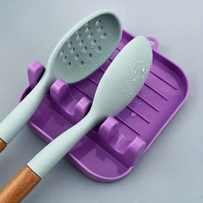 AllinOne Spoon Rest Organizer Holds Utensils And Pot Lids Keeps Kitchen Countertops Tidy 2
