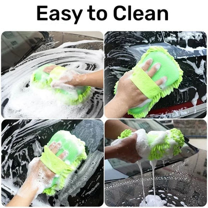 Microfiber Car Washing Sponge And Detailing Glove Set For Easy Vehicle Cleaning 5