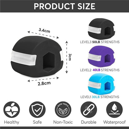 Silicone Jaw Exerciser Set For Jawline Training And Facial Muscle Strengthening 1
