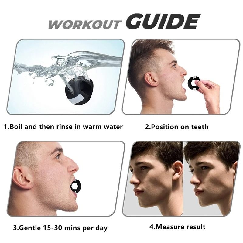 Silicone Jaw Exerciser Set For Jawline Training And Facial Muscle Strengthening 3