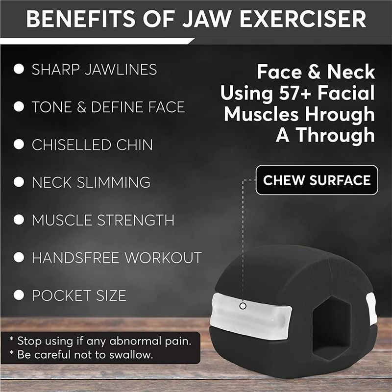 Silicone Jaw Exerciser Set For Jawline Training And Facial Muscle Strengthening 5