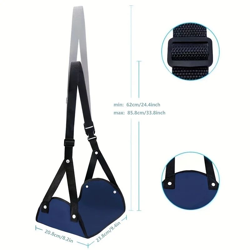 Premium Travel Airplane Footrest Hammock With Adjustable Support 2