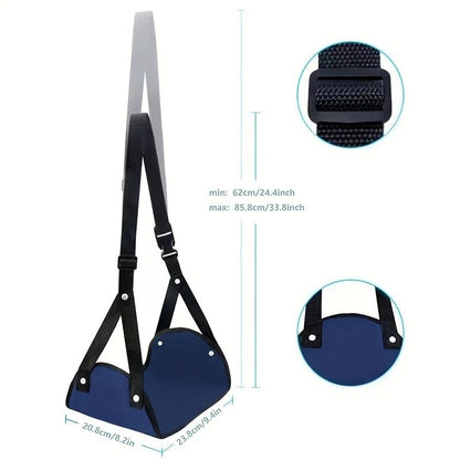 Premium Travel Airplane Footrest Hammock With Adjustable Support 2