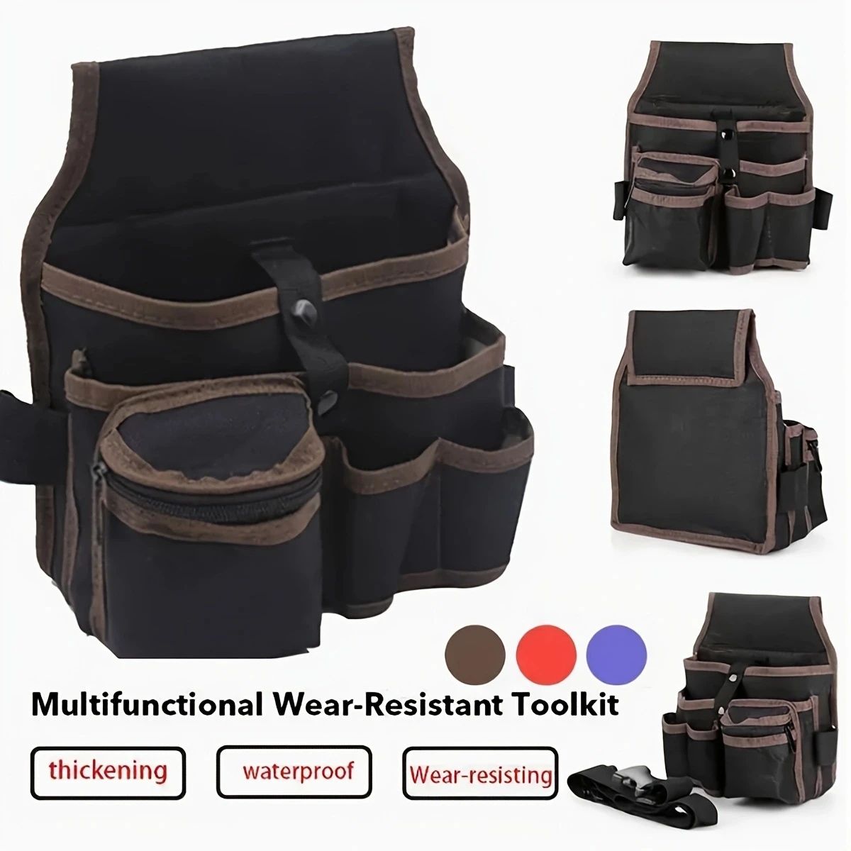 Compact MultiPurpose Electrician Tool Bag  WaistMounted Maintenance Pouch 1