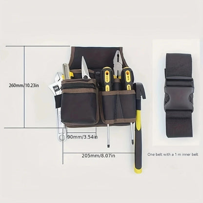 Compact MultiPurpose Electrician Tool Bag  WaistMounted Maintenance Pouch 2