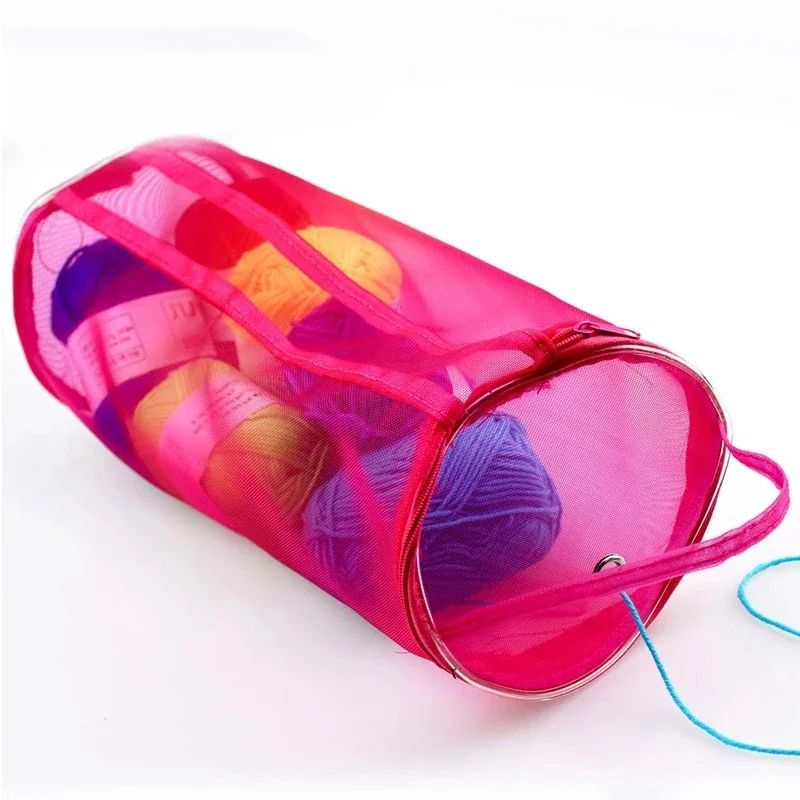 Portable Mesh Yarn Storage  Crochet Project Bag Organizer 1