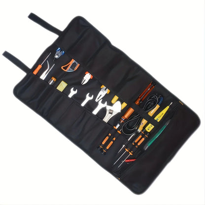 Compact 22Pocket Canvas Wrench Roll  Portable Tool Roll Bag For Hand Tools 1