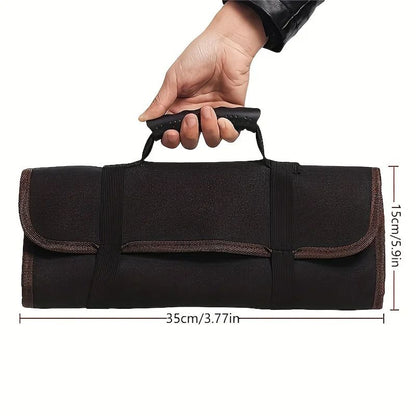 Compact 22Pocket Canvas Wrench Roll  Portable Tool Roll Bag For Hand Tools 3