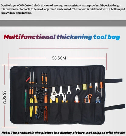 Compact 22Pocket Canvas Wrench Roll  Portable Tool Roll Bag For Hand Tools 4