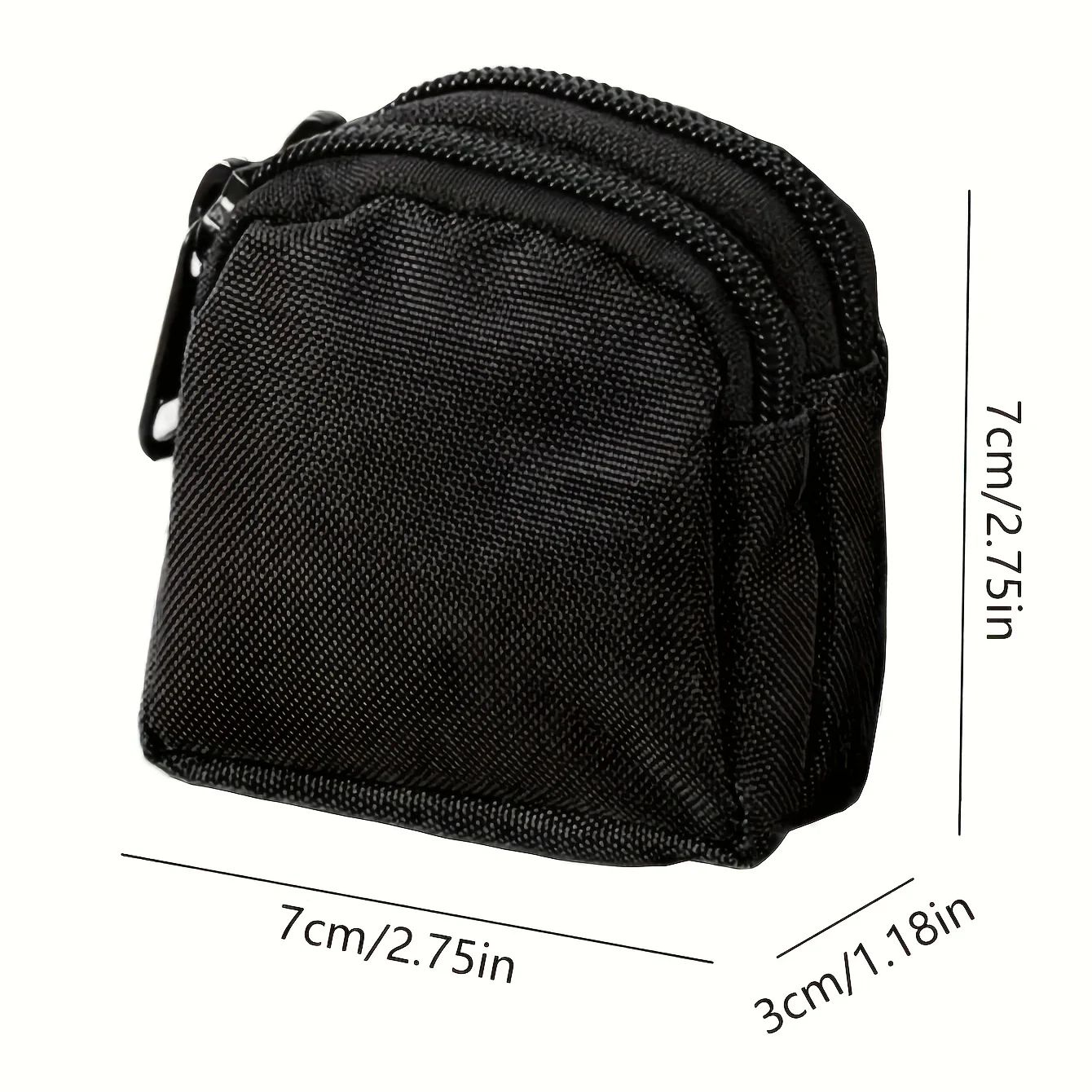 Tactical Nylon DoubleZipper Molle Coin  Card Waist Belt Pouch 5