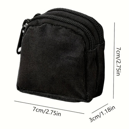 Tactical Nylon DoubleZipper Molle Coin  Card Waist Belt Pouch 5