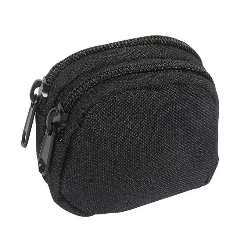 Tactical Nylon DoubleZipper Molle Coin  Card Waist Belt Pouch 8
