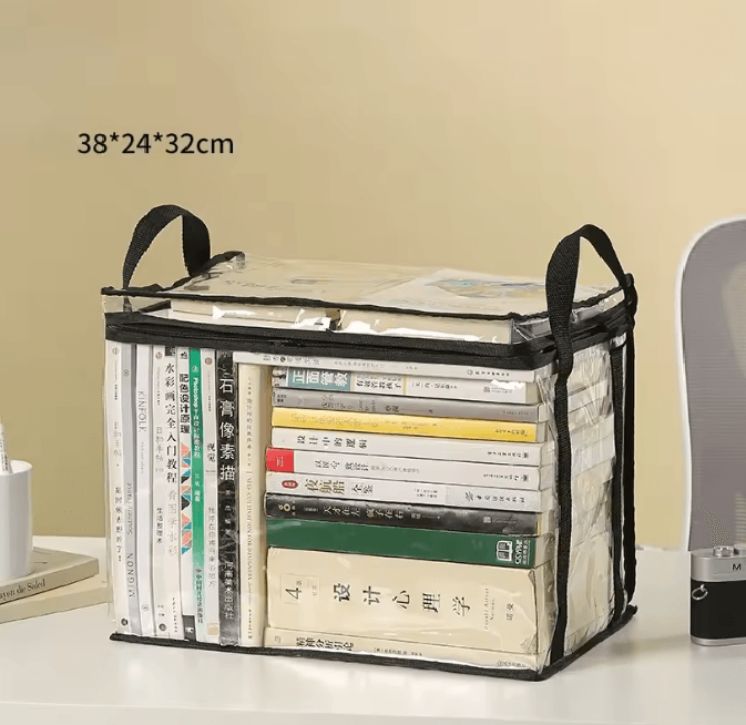 Foldable Book Organizer Box for Home and Dorm Rooms