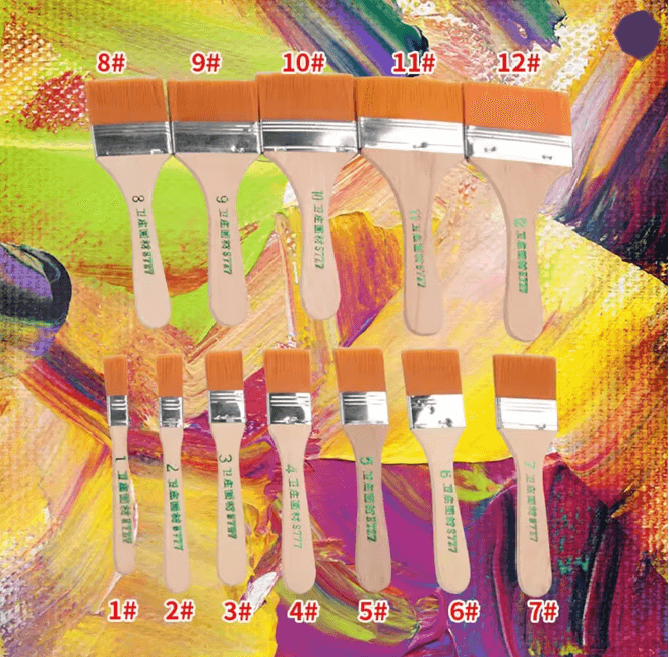 Nylon Paint Brush Set For Acrylic Oil And Watercolor Painting 1